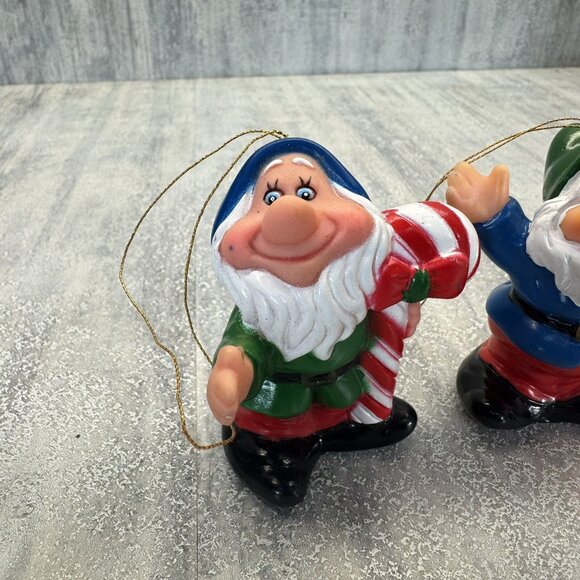Disney the Seven Dwarfs Vintage 3” PVC Toy Figures/Ornaments 1980’s Christmas - Picture 2 of 10